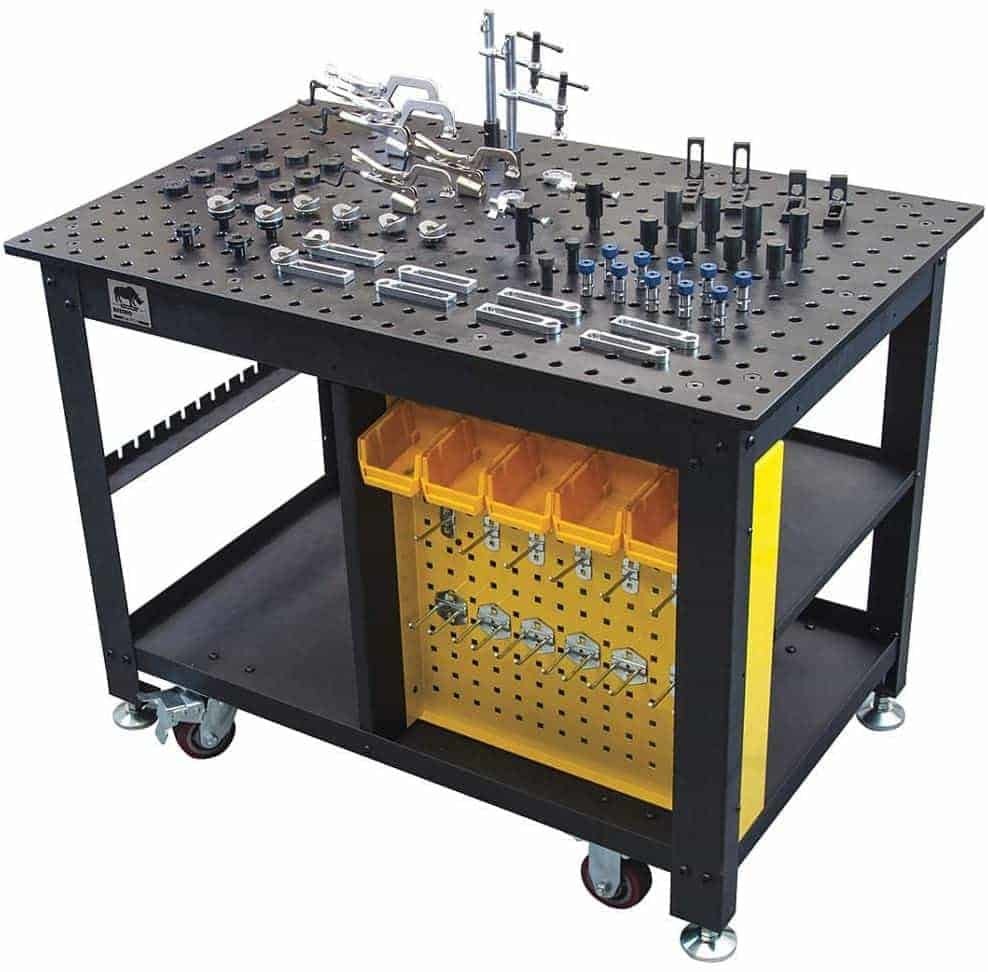 Rhino Cart Welding Table With 66 PC. Fixture Kit